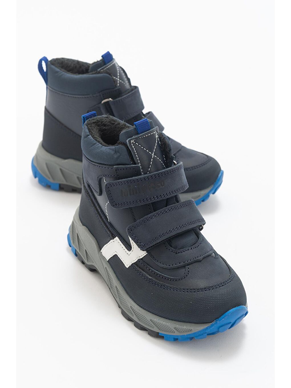 Erkek Çocuk Lacivert Hakiki Deri Anatomik Trekking  Bot