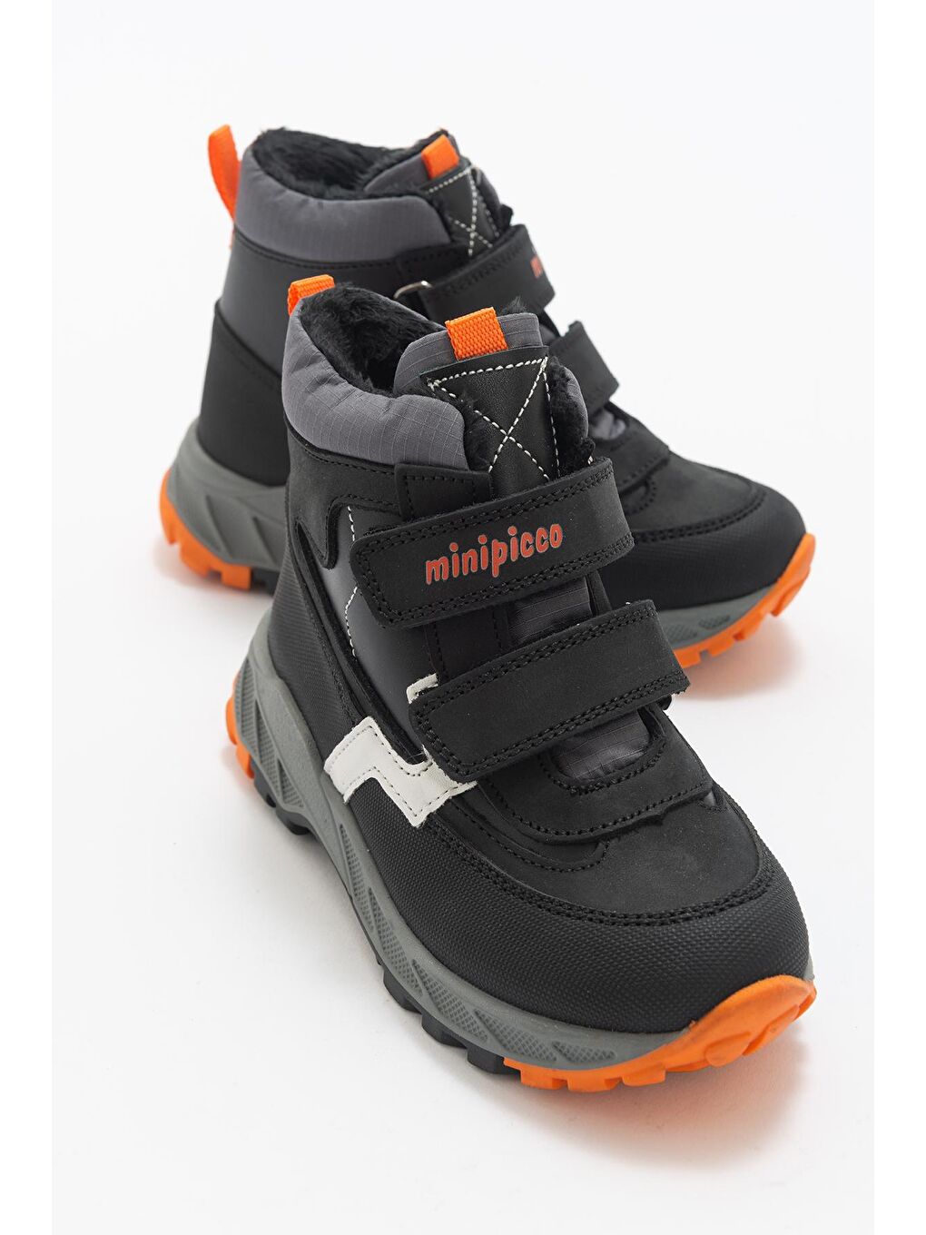 Erkek Çocuk Siyah Hakiki Deri Anatomik Trekking  Bot