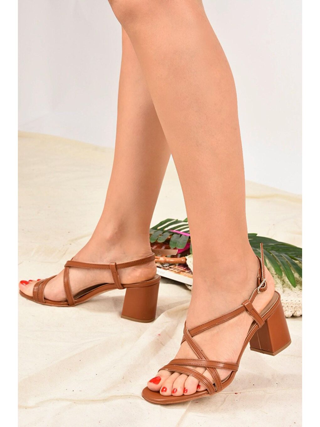 Kahverengi F654028009 Taba Kadın Topuklu Ayakkabı