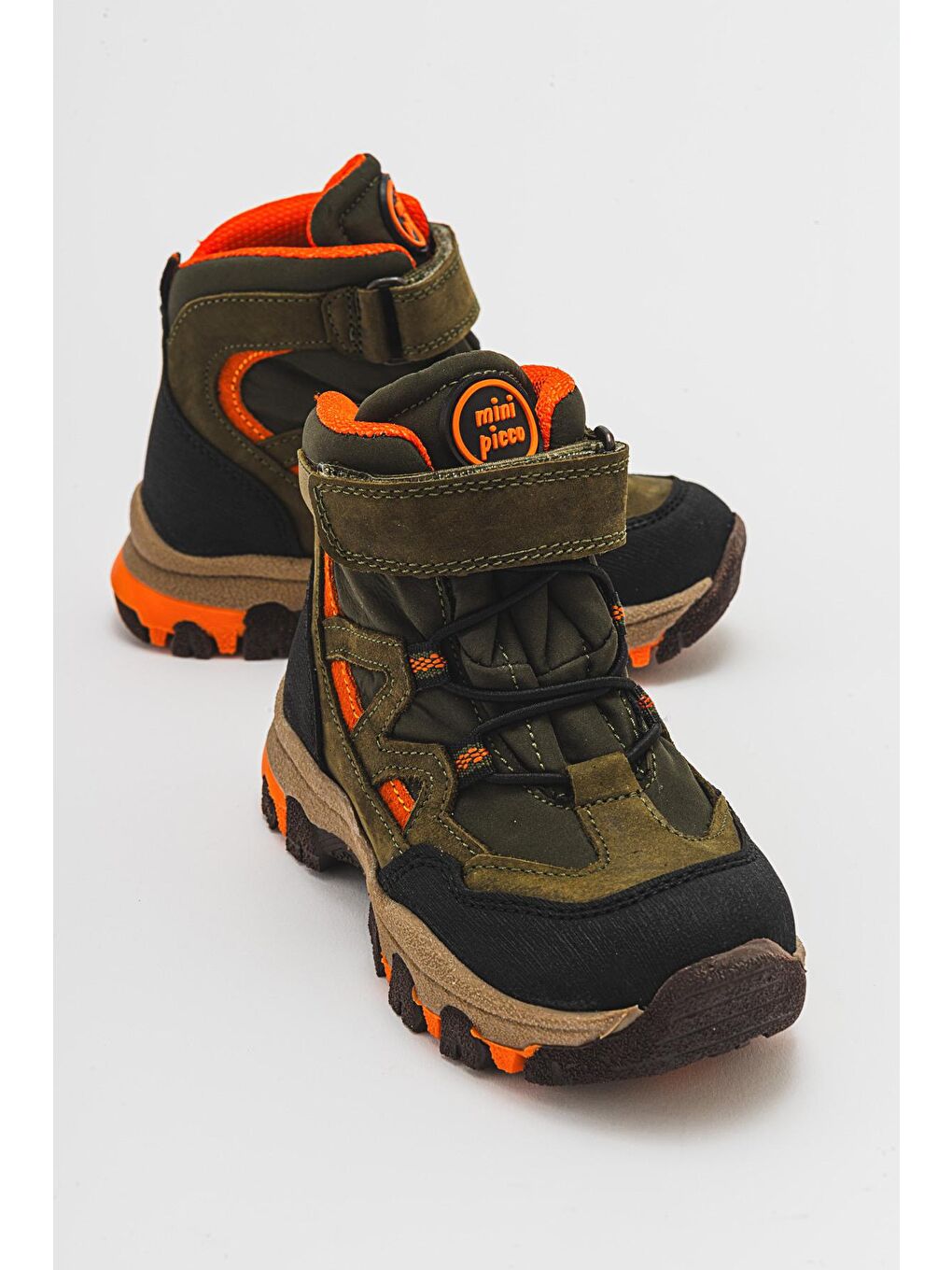 Erkek Çocuk Haki Hakiki Deri AnatomikTrekking Bot