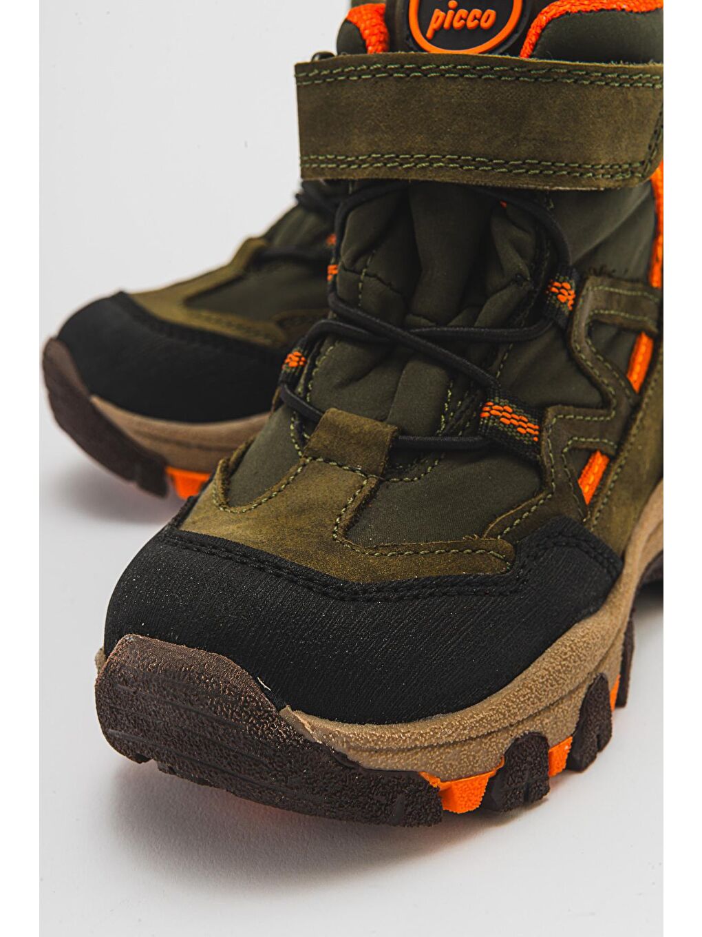 Erkek Çocuk Haki Hakiki Deri AnatomikTrekking Bot-1