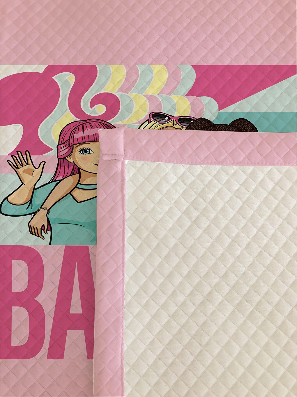 Karışık Prenses Kız Desenli Bebek Ve Çocuk Baskılı Tek Kişilik Pike Takımı 160x230-2