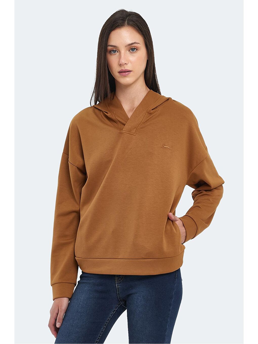 SLAZENGER Hardal Sarı KENZIE I Kadın Sweatshirt Hardal - 3