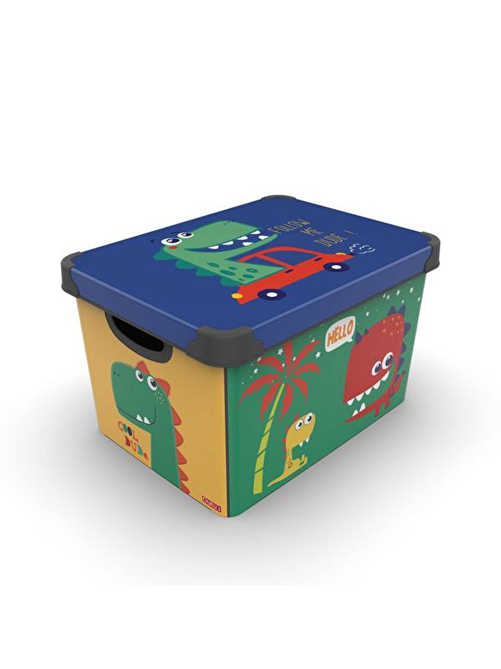 Dinozor Figürlü Oyuncak Kutusu - Renkli - 17 lt-1