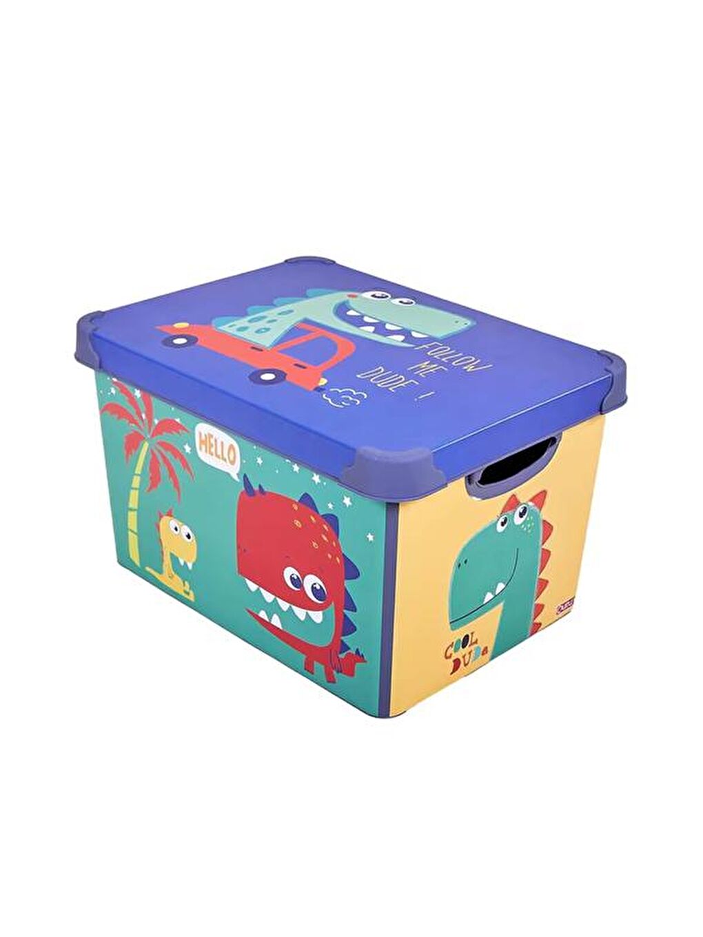 Dinozor Figürlü Oyuncak Kutusu - Renkli - 17 lt-2