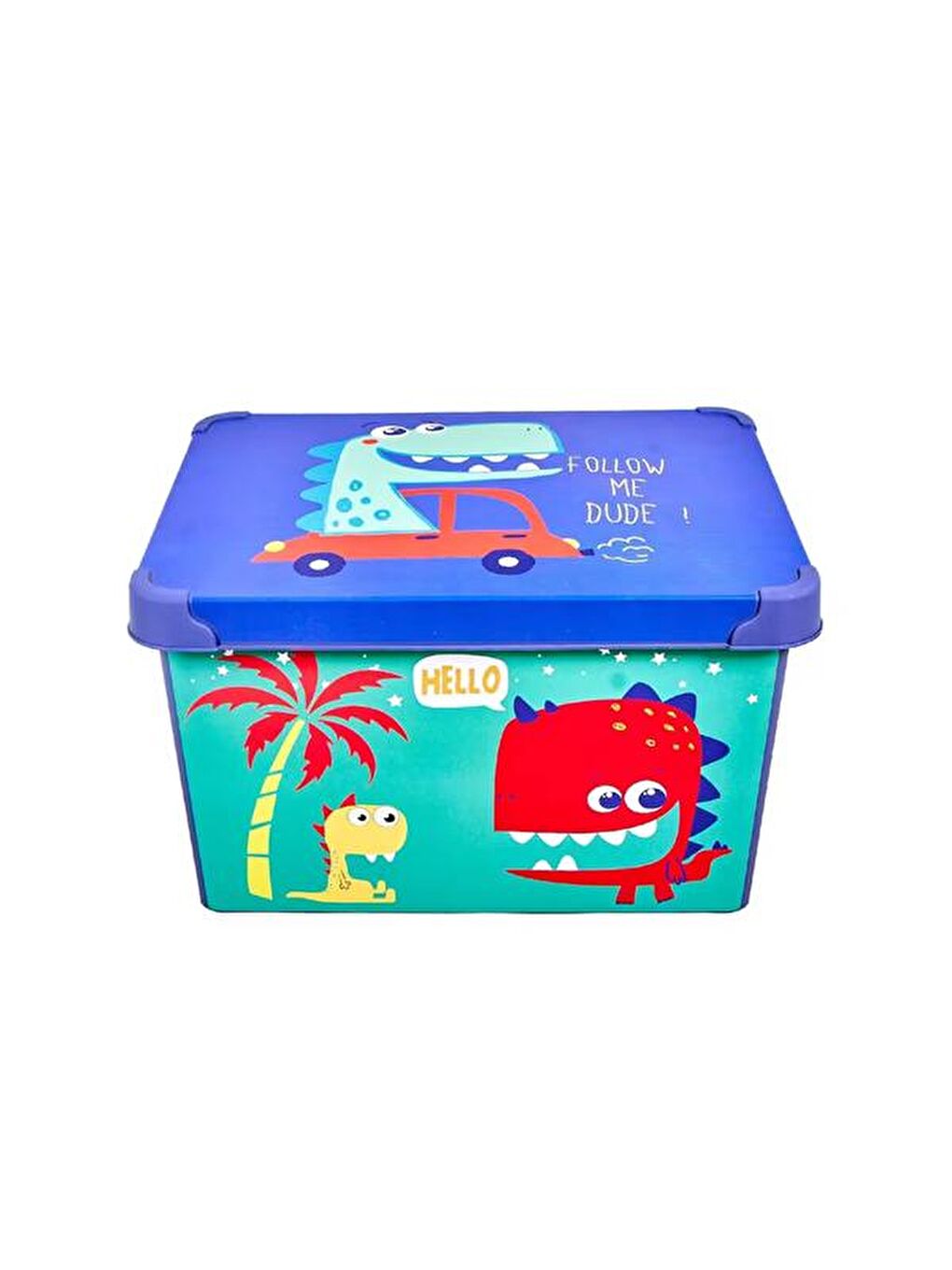 Dinozor Figürlü Oyuncak Kutusu - Renkli - 17 lt-3
