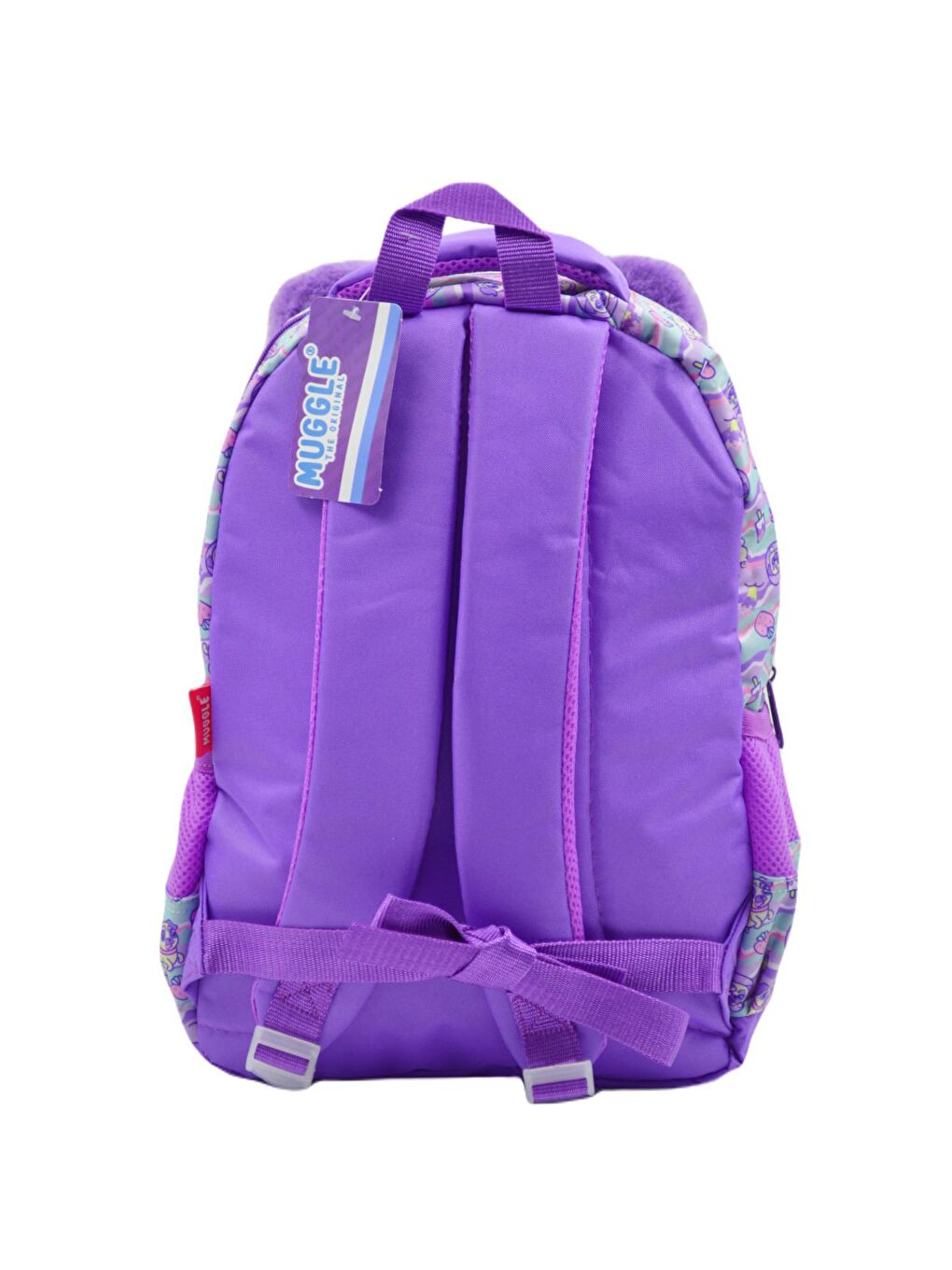 3 Bölmeli Dog Mor Okul Sırt Çantası (MU-6962)-4