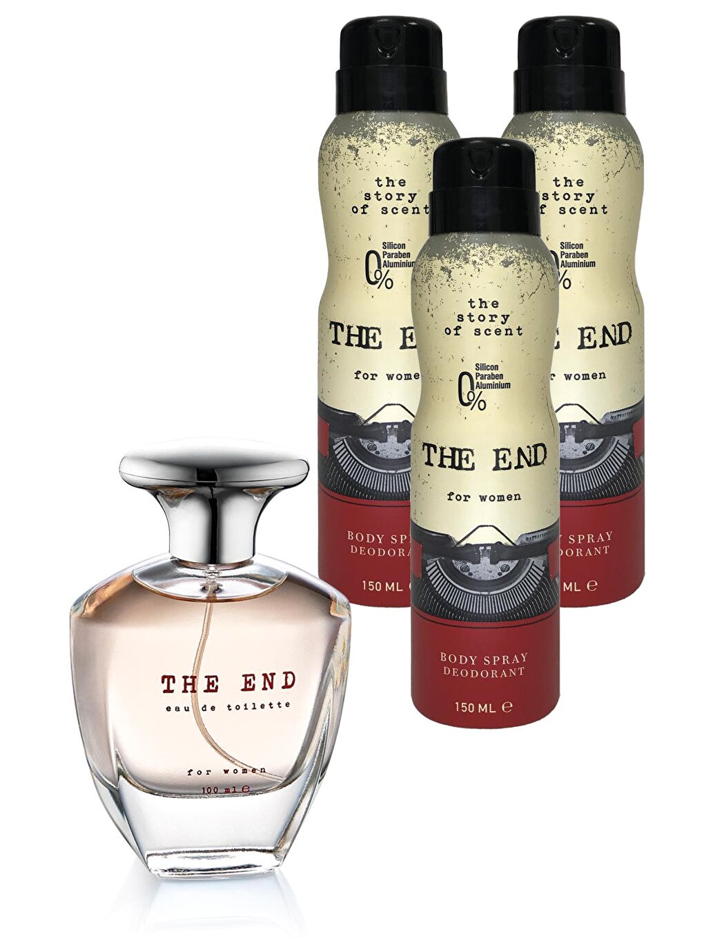 The End Karışık EDT Kadın Parfüm 100 ml ve Deodorant 150 ml 3 Adet