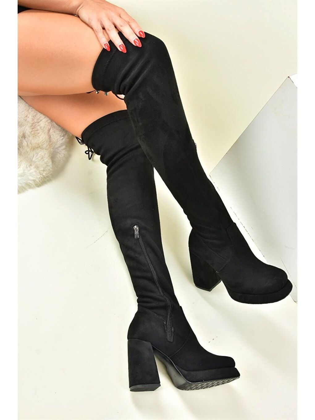 N9976012 Siyah Kadın Çizme