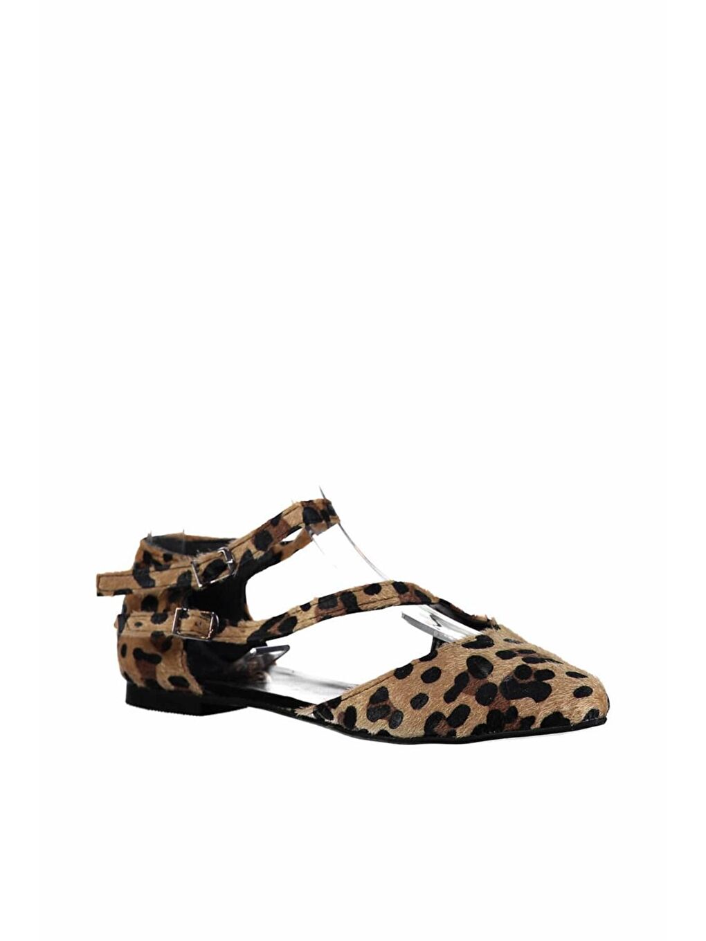 Fox Shoes Kahverengi-Taba Leopar Kadın Babet D726016902 - 2