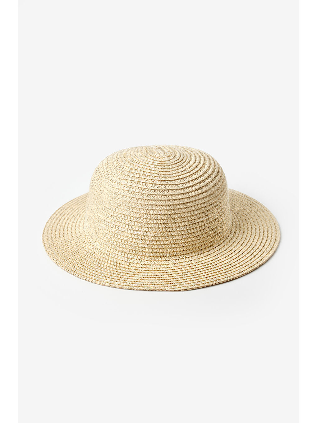 Beyaz Fiyonklu Kız Çocuk Hasır Şapka-2