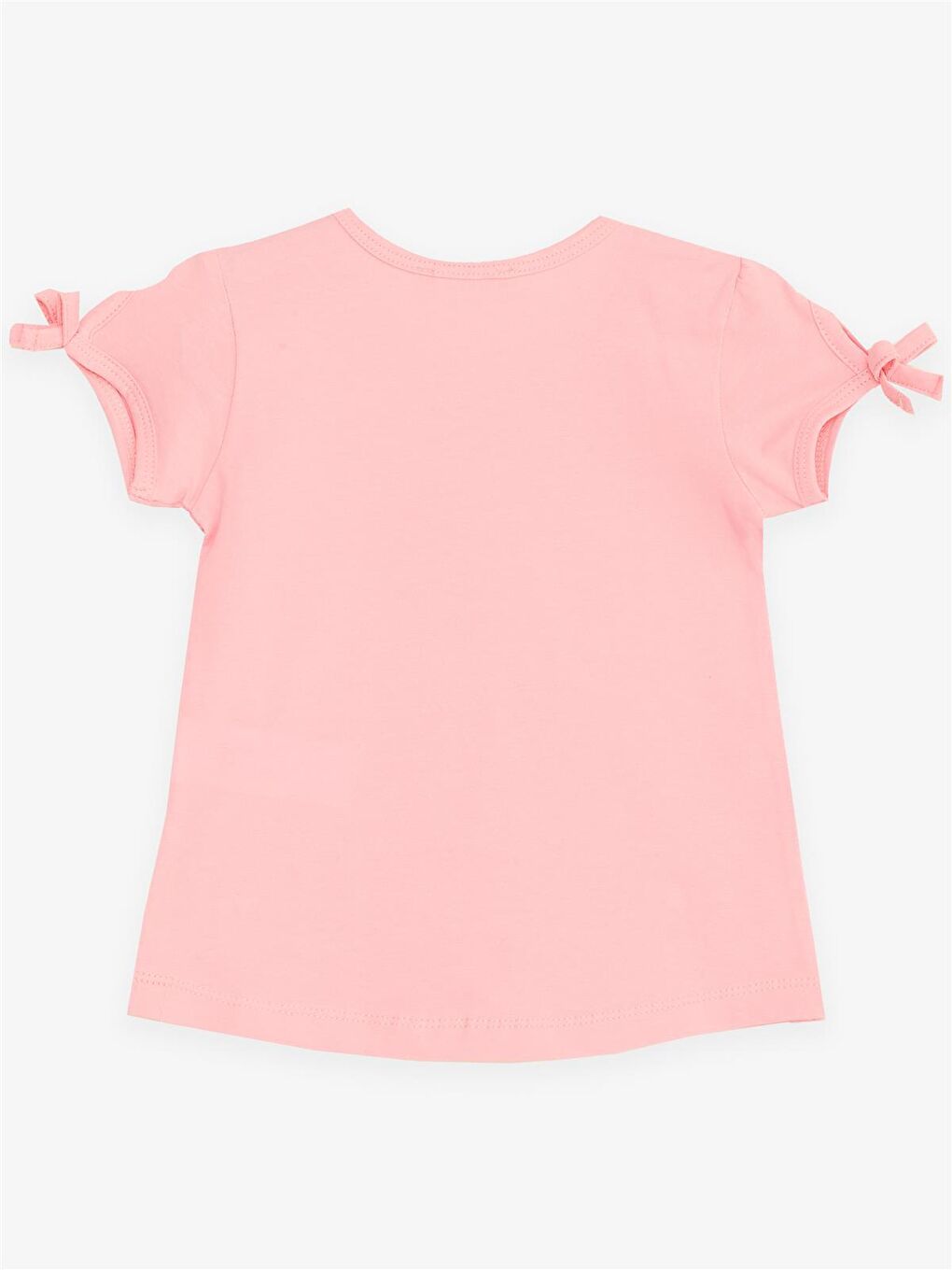 Kız Çocuk Tişört Dansçı Kız Baskılı Pullu Pembe (2-3 Yaş)-3