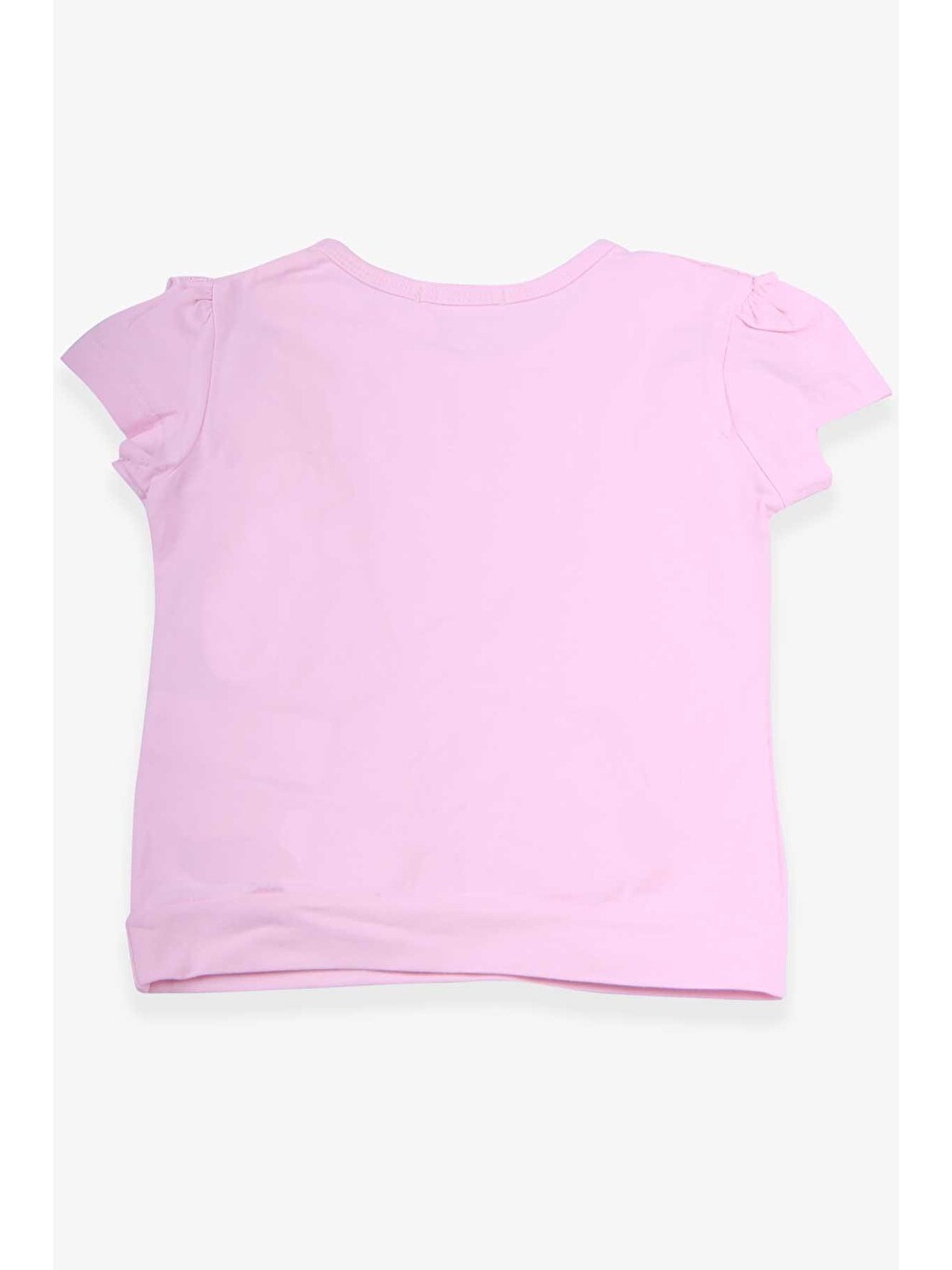 Pembe Kız Bebek Tişört Güpürlü Pudra (1.5 Yaş)-1