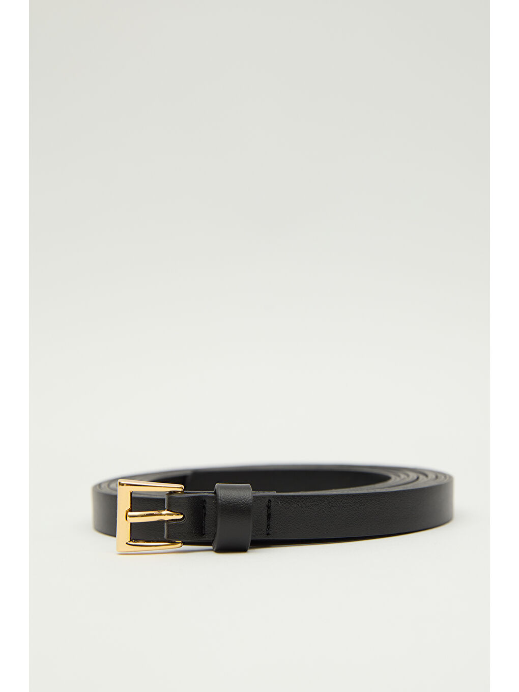 Dolamalı Kare Tokalı Kemer Siyah-2