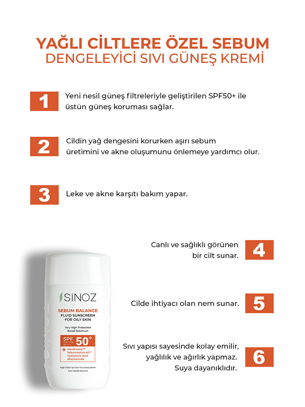 SPF 50+ Yağlı Ciltlere Özel Sıvı Güneş Kremi - Yeni Nesil Güneş Filtreleri ile Hibrit Formül 50 ml-1