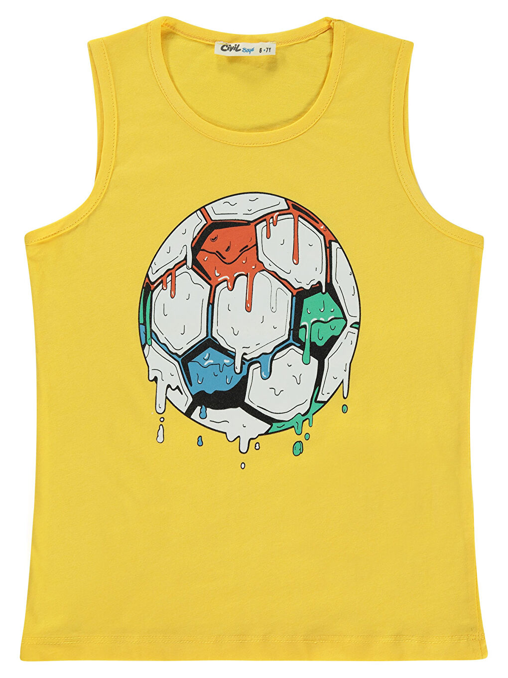 Boys Erkek Çocuk Tişört 6-9 Yaş Sarı