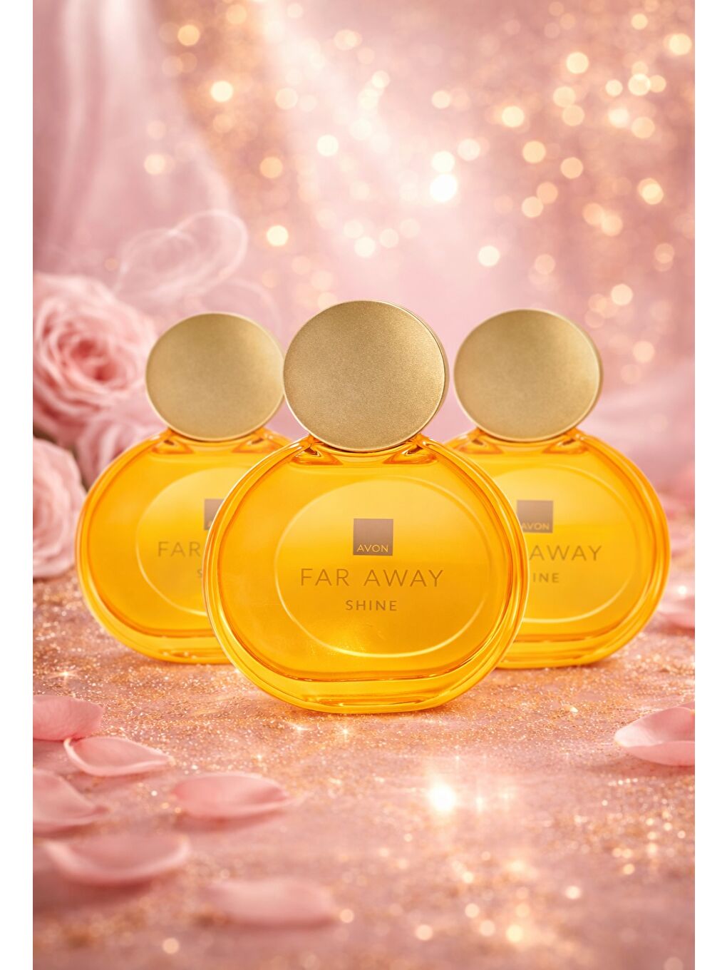 Far Away Shine Kadın Parfüm Edp 50 Ml. Üçlü Set