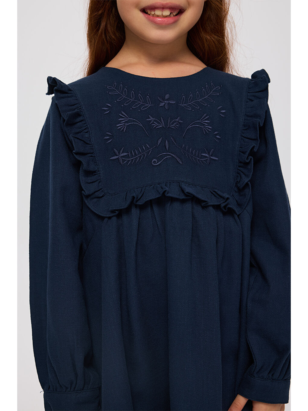 Kız Çocuk Lacivert Elbise-5