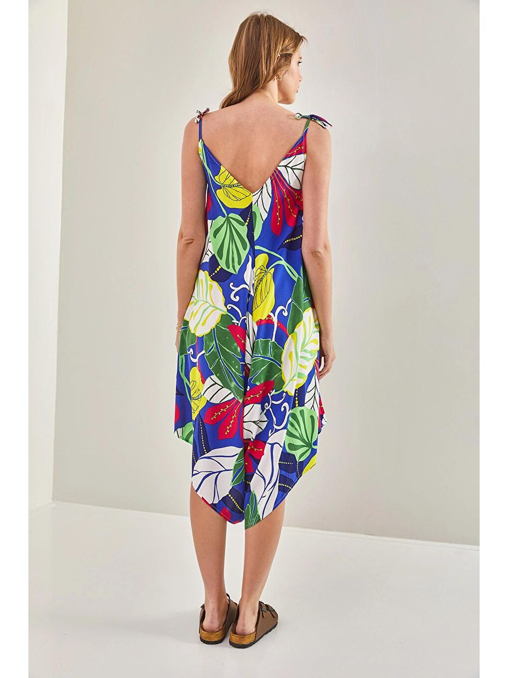 Karışık Kadın Multi Desenli Viskon Tulum-1