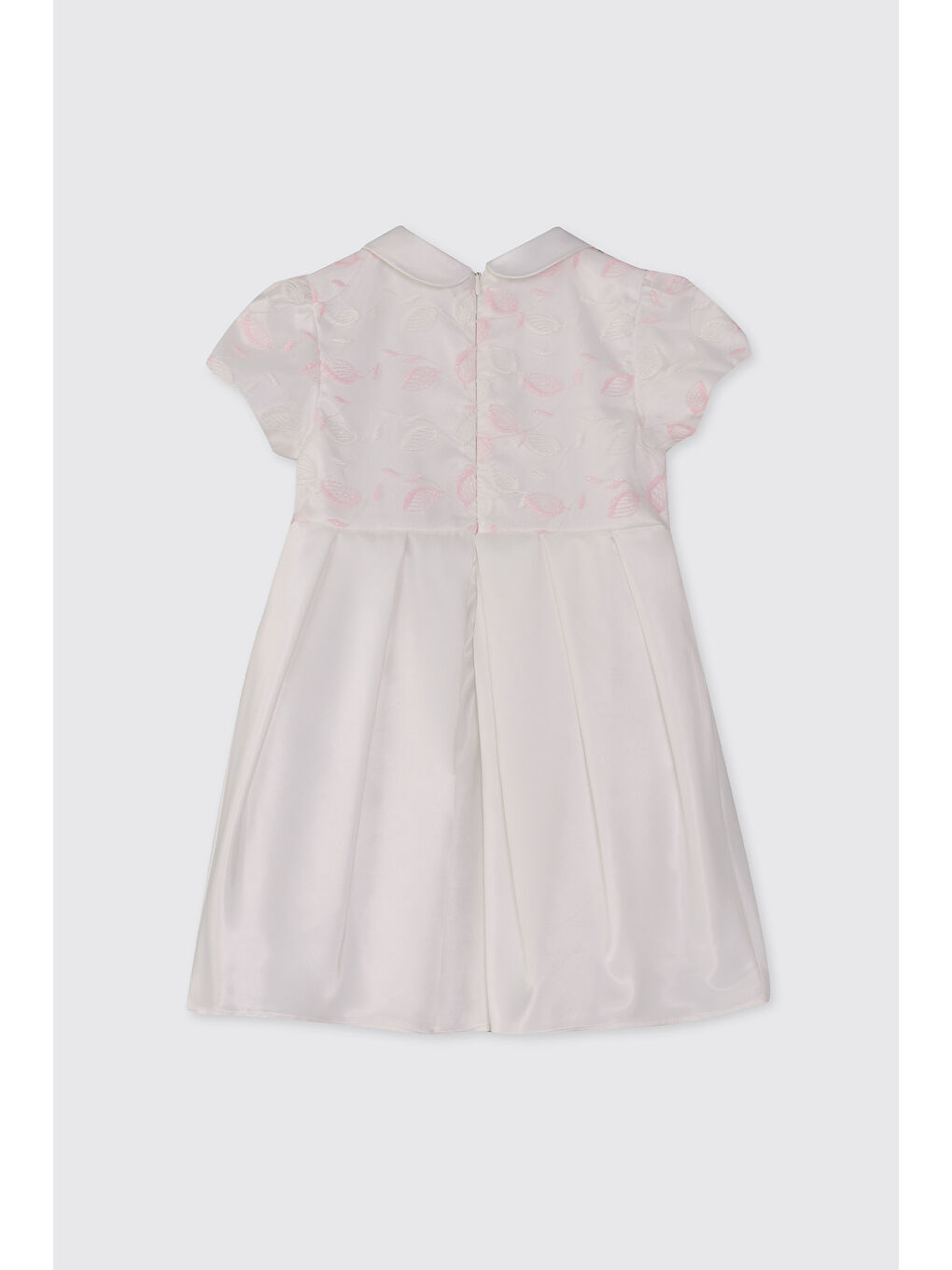 Kız Çocuk Saten Ekru Abiye Elbise-1