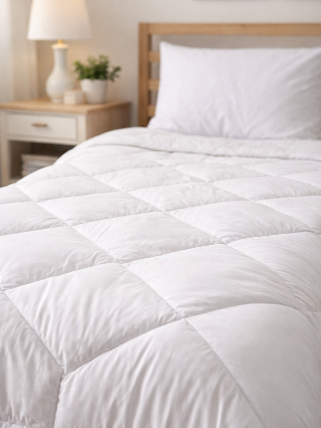 Tek Kişilik 160x220 Cm Silikon Yorgan Beyaz-3