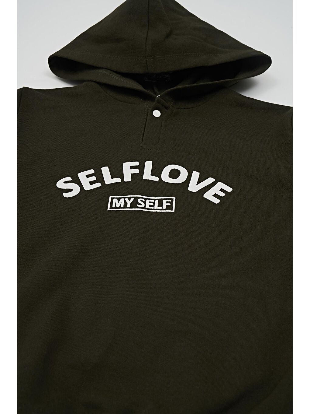 Baskılı Kapüşonlu Haki Alt Üst Takım-1