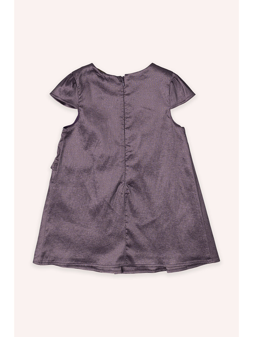 Kız Çocuk Fırfır Detaylı Mor Abiye Elbise-2
