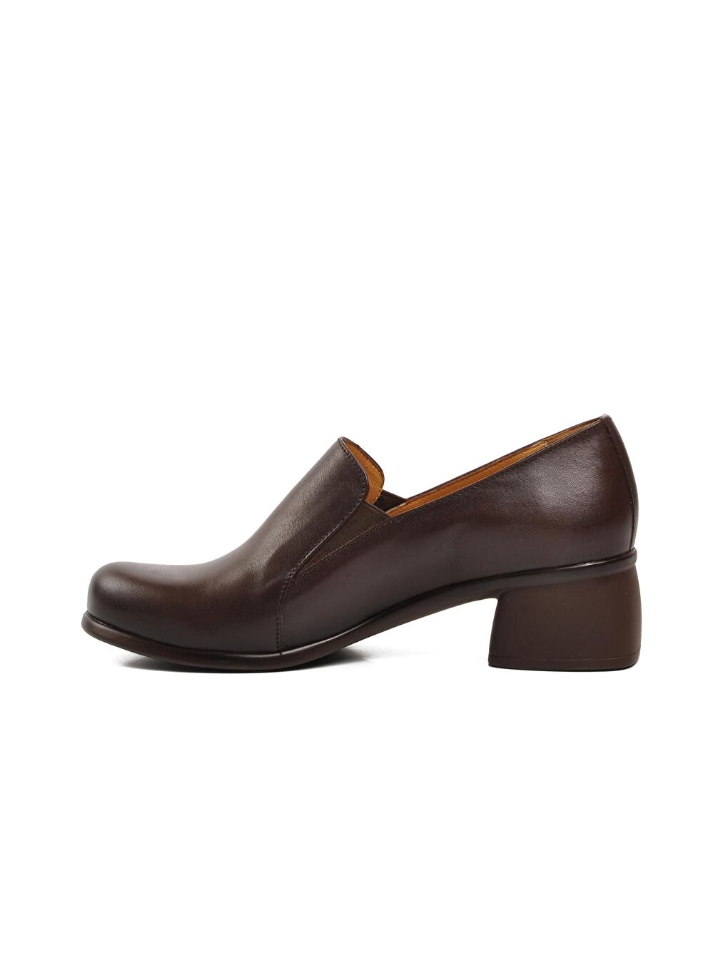 Kahverengi Kahve Hakiki Deri Kadın Klasik Ayakkabı 44265-1