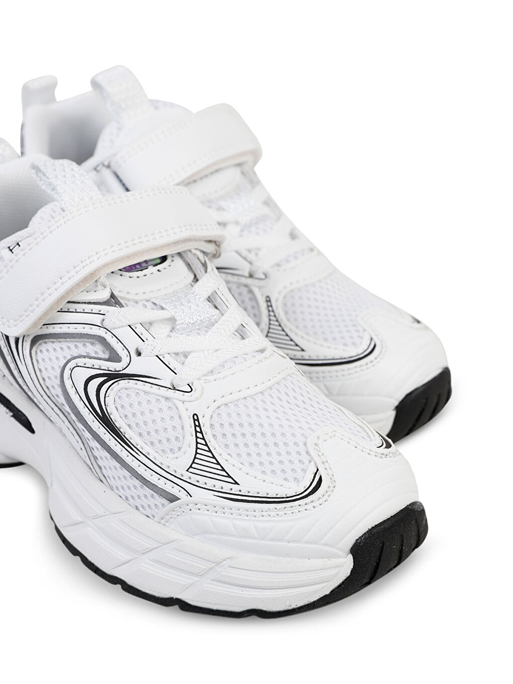 Sport Erkek Çocuk Spor Ayakkabı 31-36 Numara Beyaz-Siyah-3