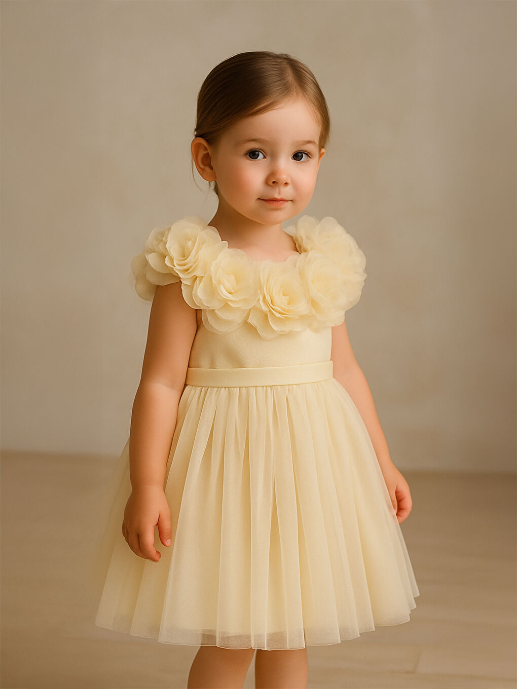 Bej Girls Kız Çocuk Abiye 2-5 Yaş Vizon