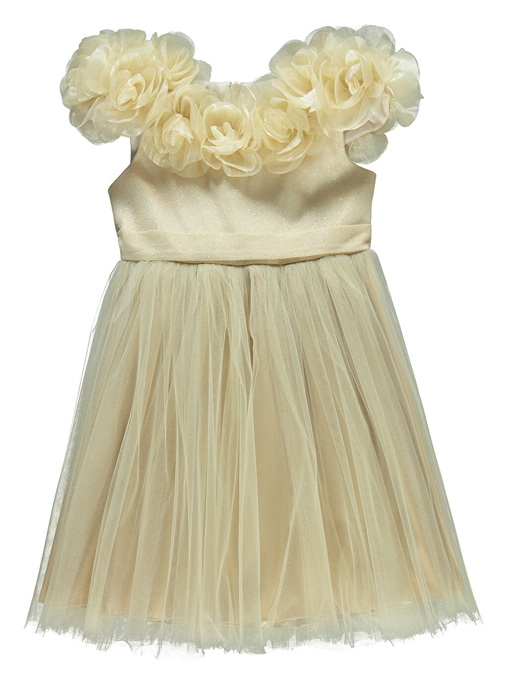 Bej Girls Kız Çocuk Abiye 2-5 Yaş Vizon-1