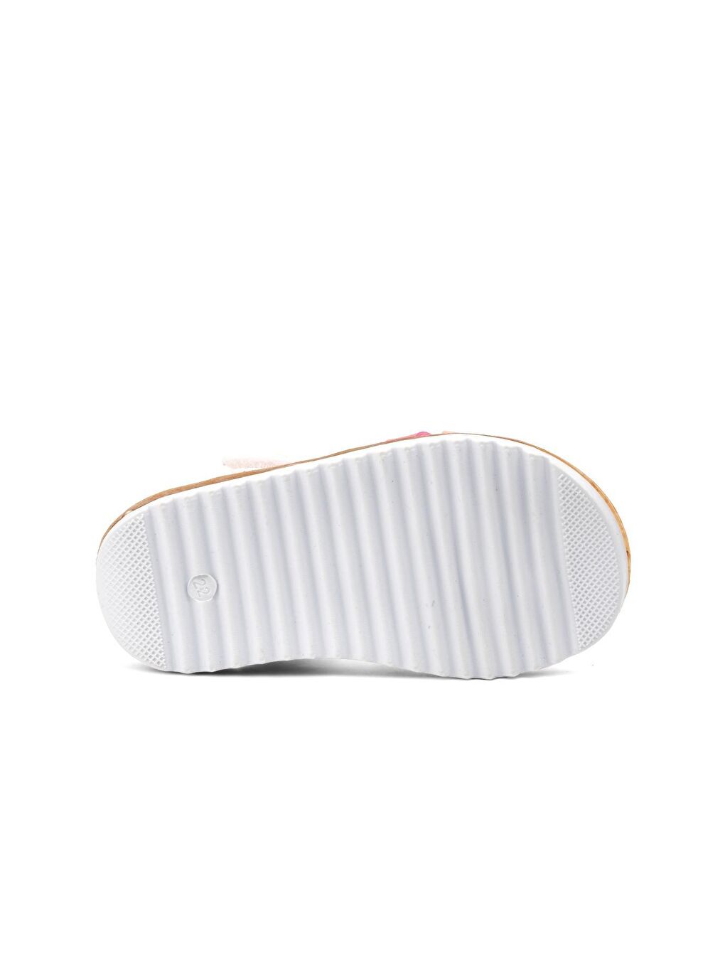 22Y02 Beyaz-Pembe Cırt Cırtlı Kız Çocuk Sandalet-4