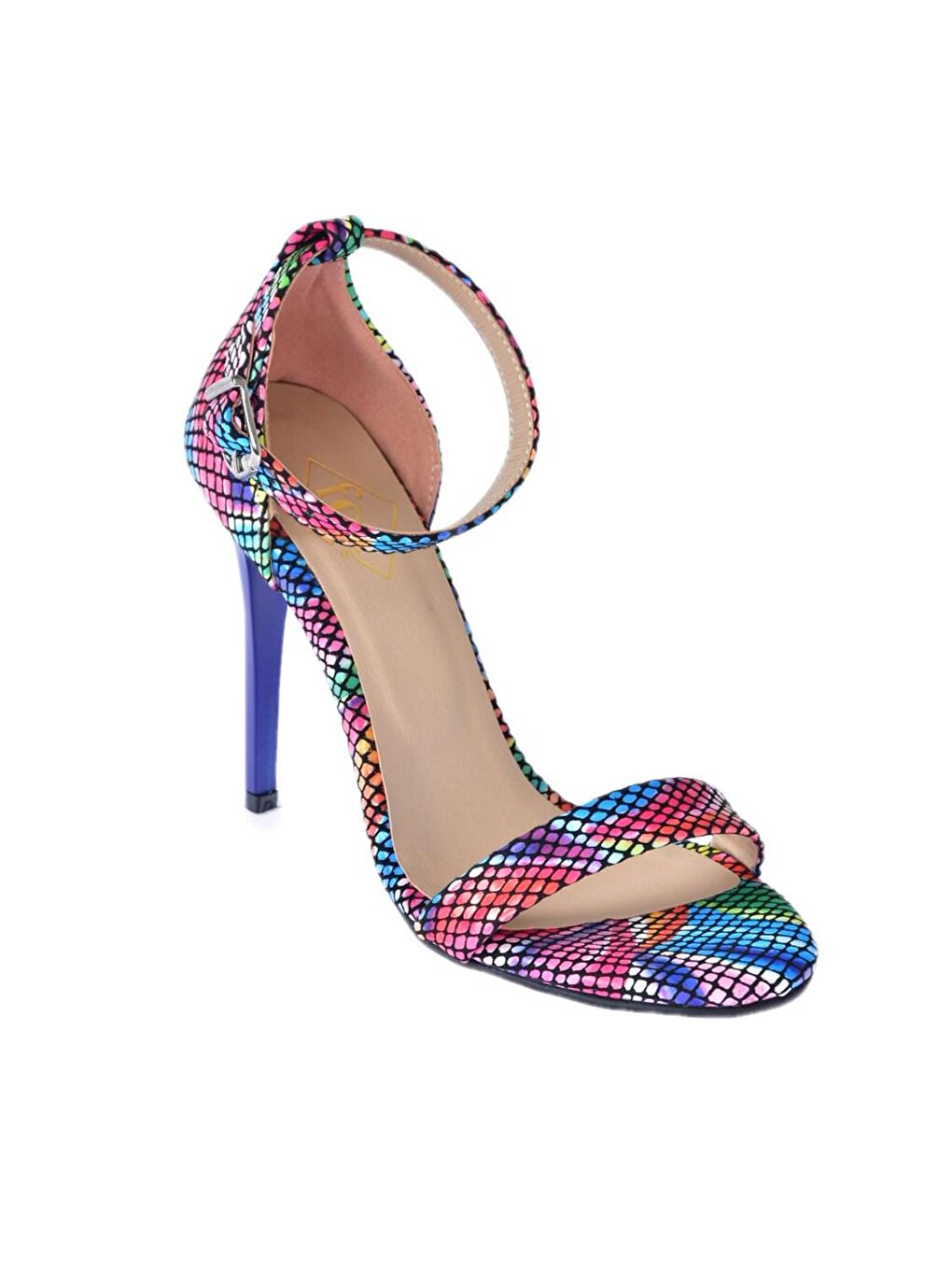B922112607 Karışık Renkli Kadın Topuklu Ayakkabı-1