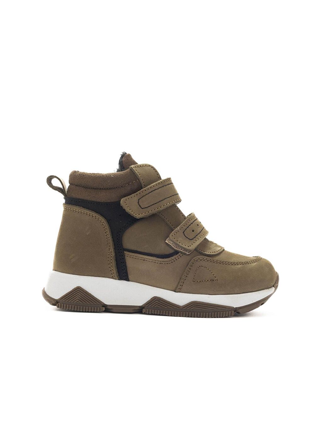 Erkek Çocuk Haki Hakiki Deri Anatomik Günlük Bot-3