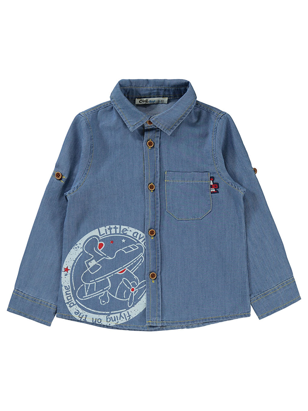 Boys Erkek Çocuk Gömlek 2-5 Yaş Koyu Mavi