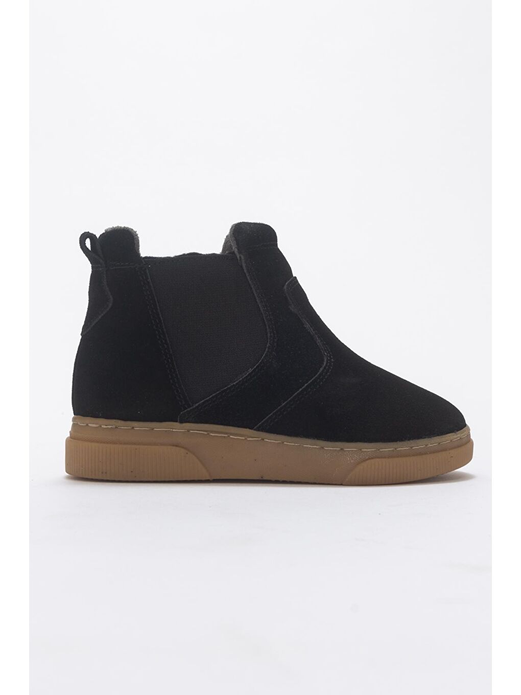 Erkek Çocuk Siyah Hakiki Deri Anatomik Günlük Bot-3