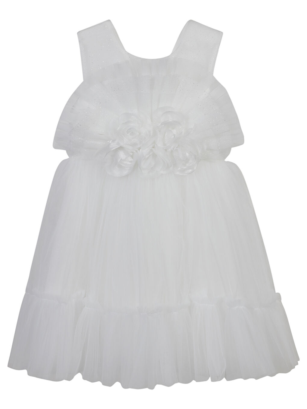 Girls Kız Çocuk Abiye 6-9 Yaş Kırık Beyaz