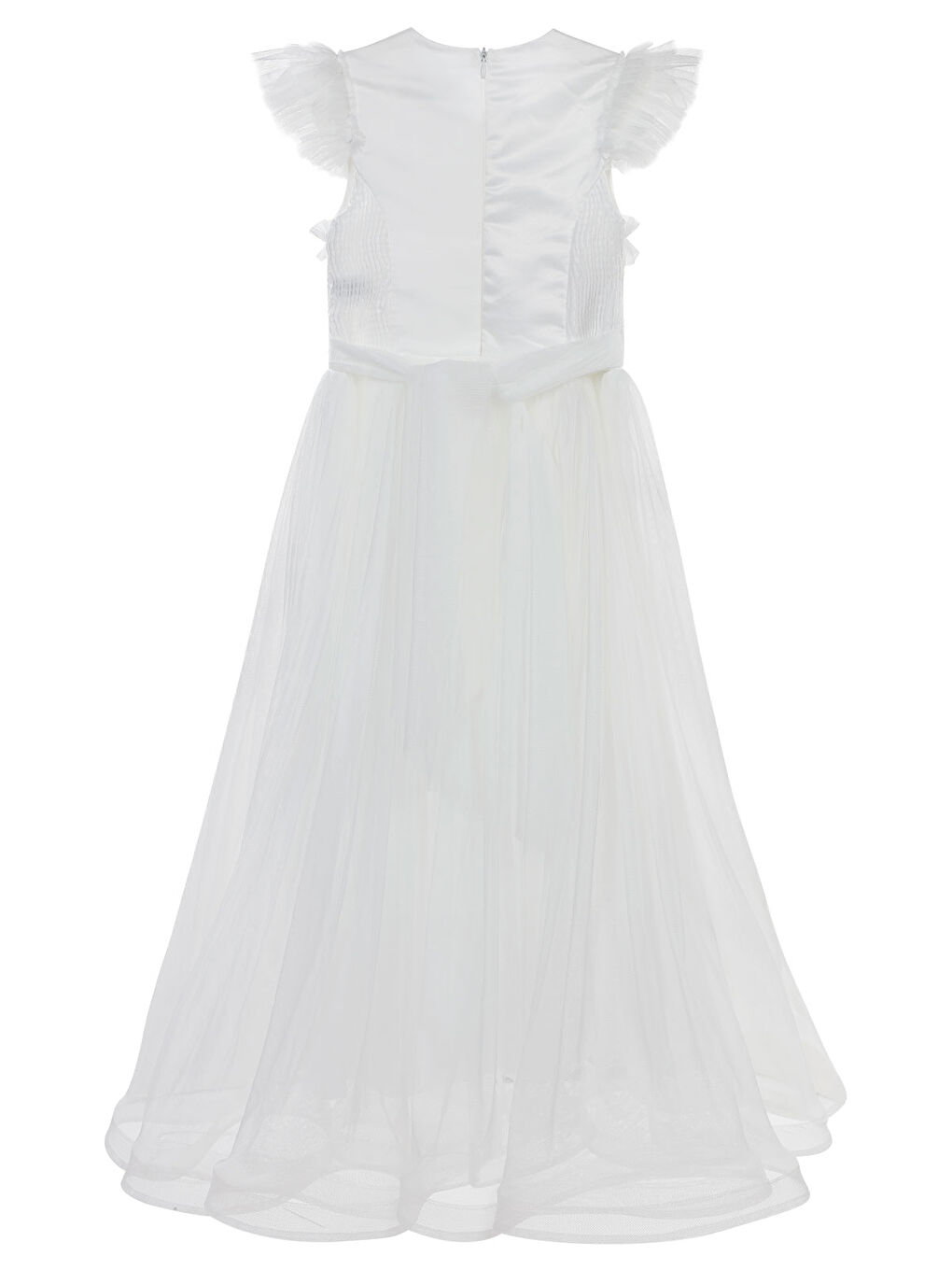 Girls Kız Çocuk Abiye 6-14 Yaş Kırık Beyaz-1