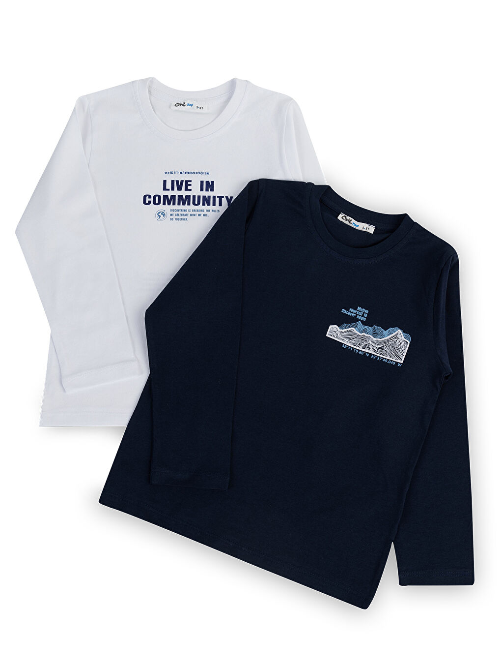 Boys Erkek Çocuk 2'li Sweatshirt 5-13 Yaş Siyah-4