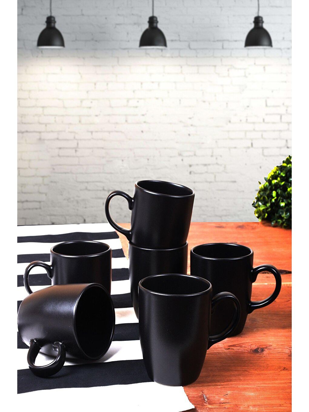 Mat Siyah Bulut Kupa 9 Cm 6 Adet-2