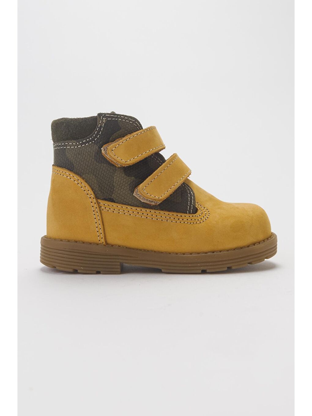 Erkek Çocuk Sarı Hakiki Deri Anatomik Günlük Bot-3