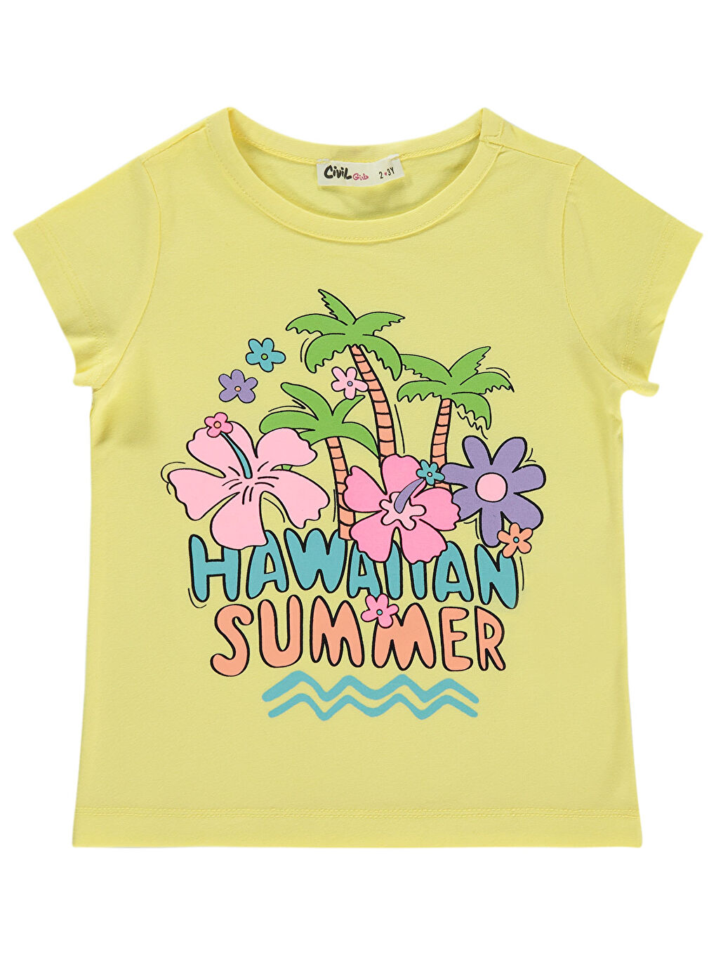 Girls Kız Çocuk Tişört 2-5 Yaş Sarı