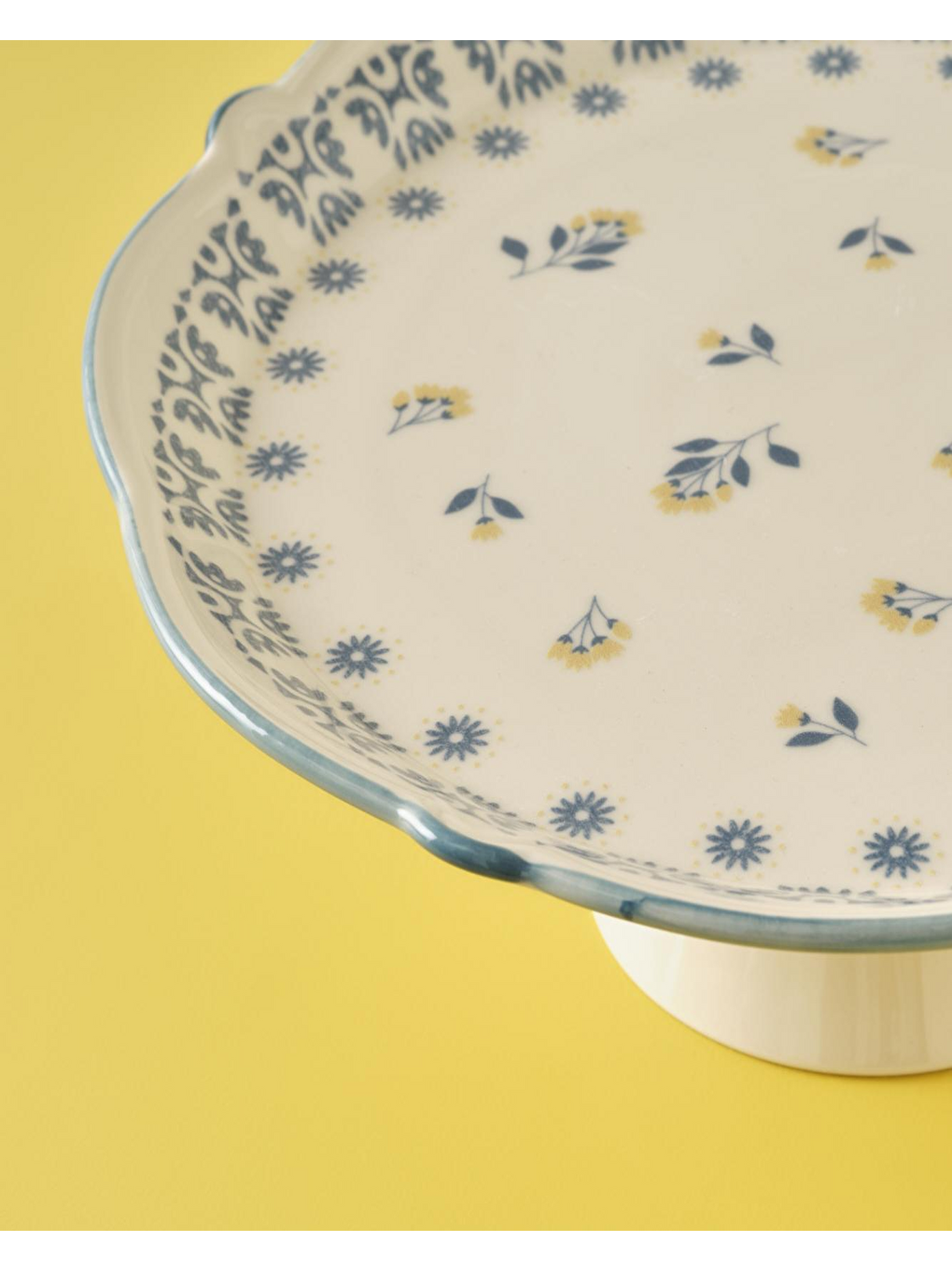 Mabel Stoneware Kek Standı Mavi-1
