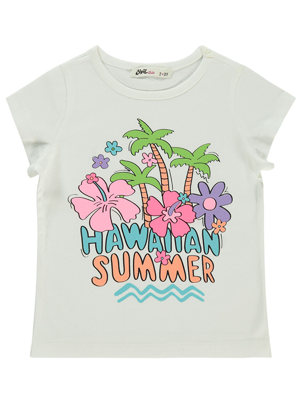 Girls Kız Çocuk Tişört 2-5 Yaş Ekru