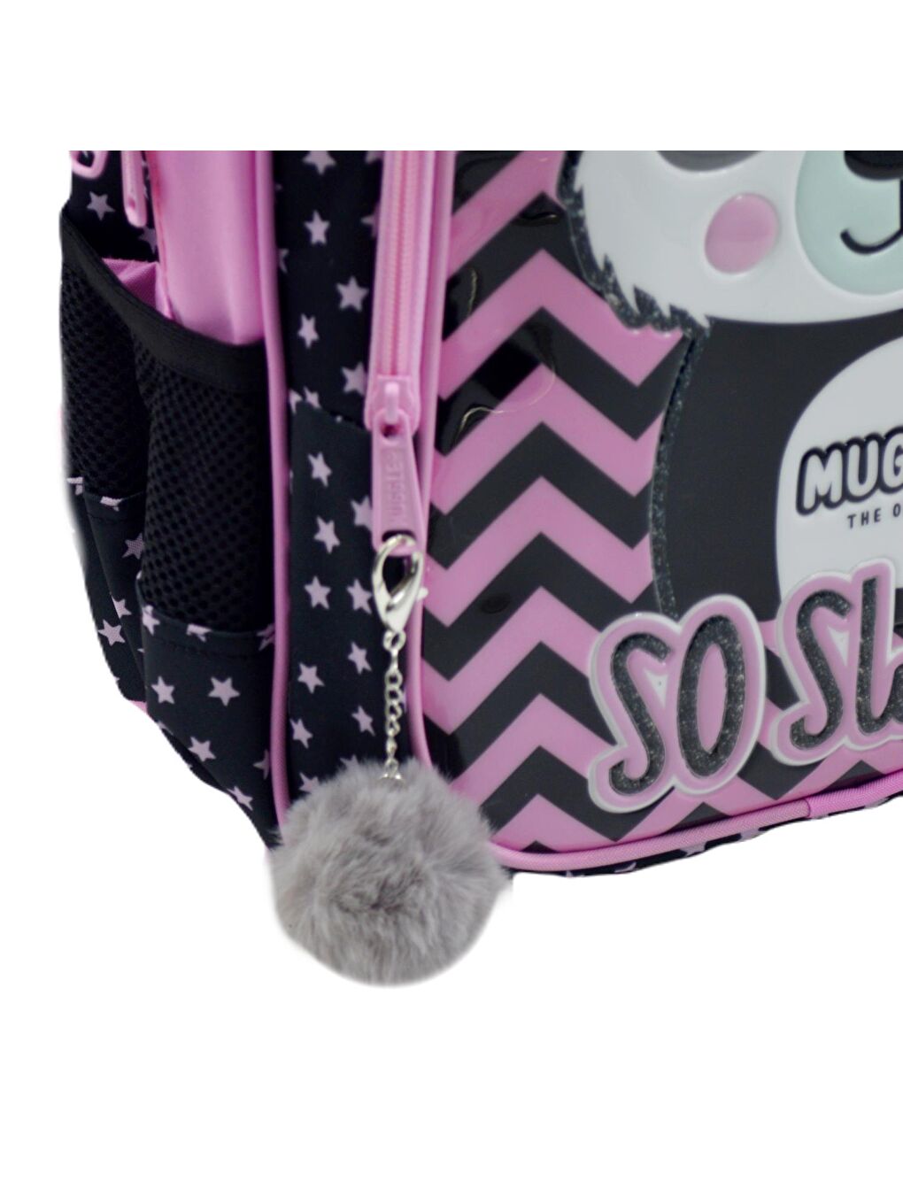 2 Bölmeli Panda Siyah Okul Sırt Çantası (MU-7303)-3