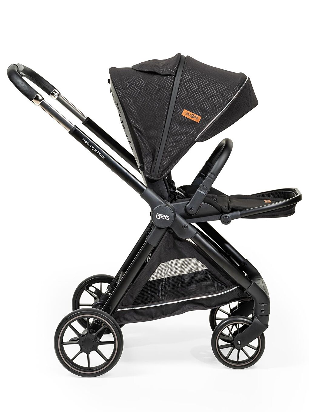 Petunya Plus Travel Sistem Bebek Arabası - Siyah Standart-8