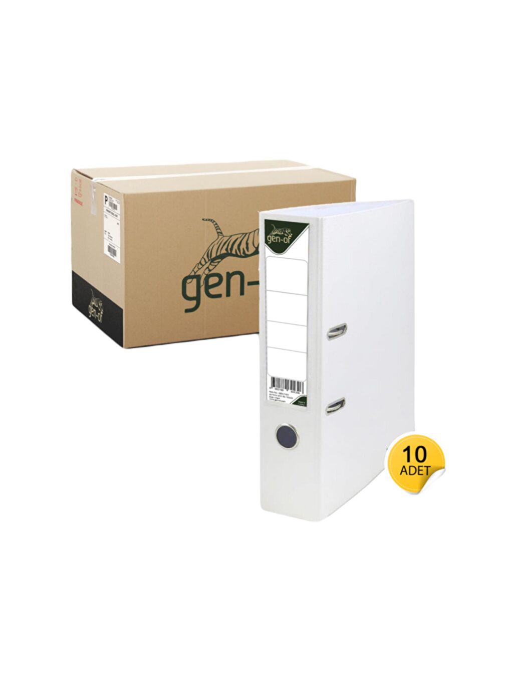 Plastik Klasör Geniş Beyaz 10 Lu
