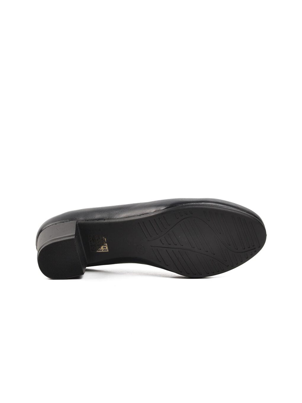 44158 Lacivert Hakiki Deri Kadın Topuklu Ayakkabı-4