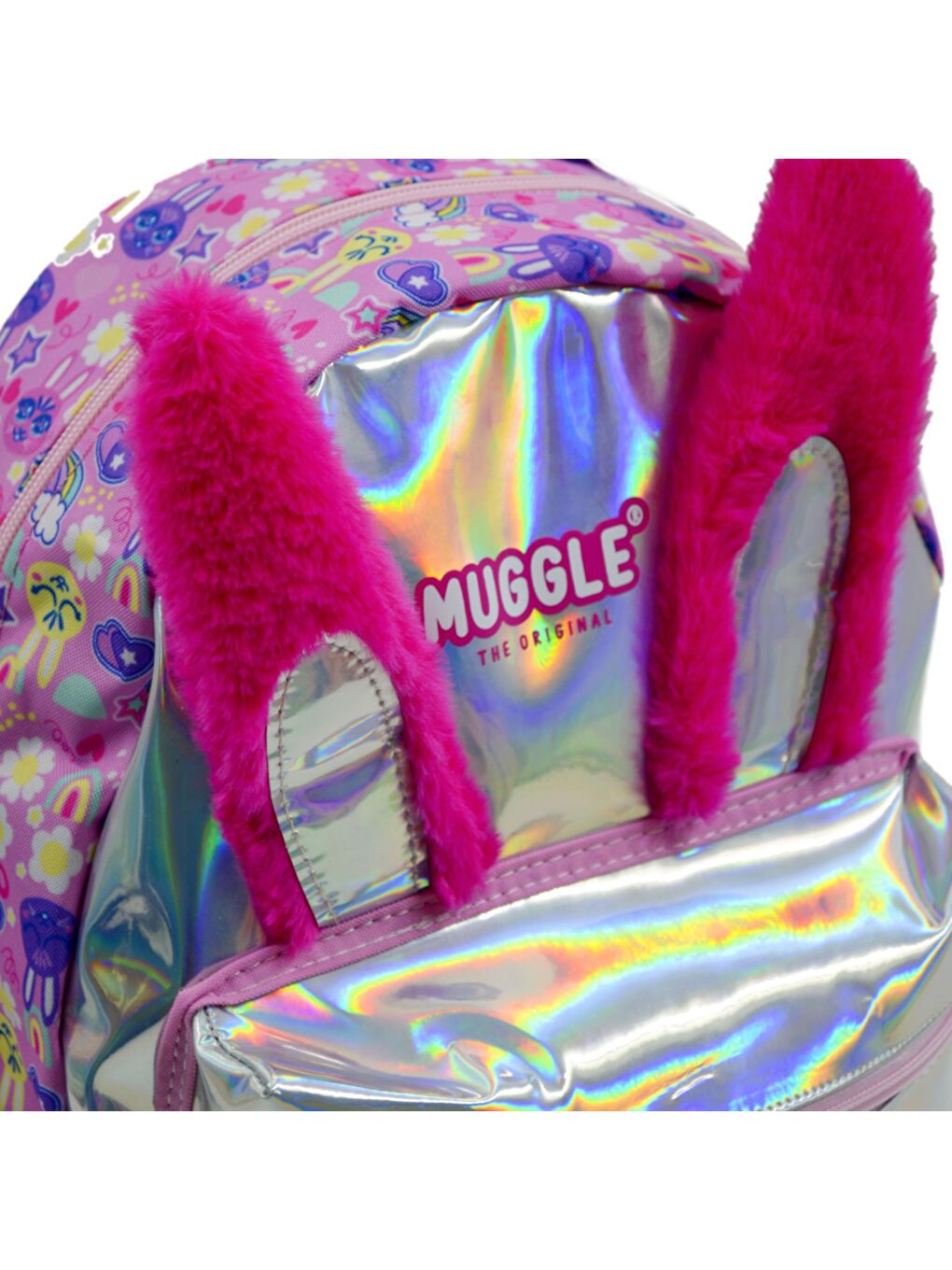 2 Bölmeli Bunny Pembe Anaokulu Sırt Çantası (MU-7662)-3