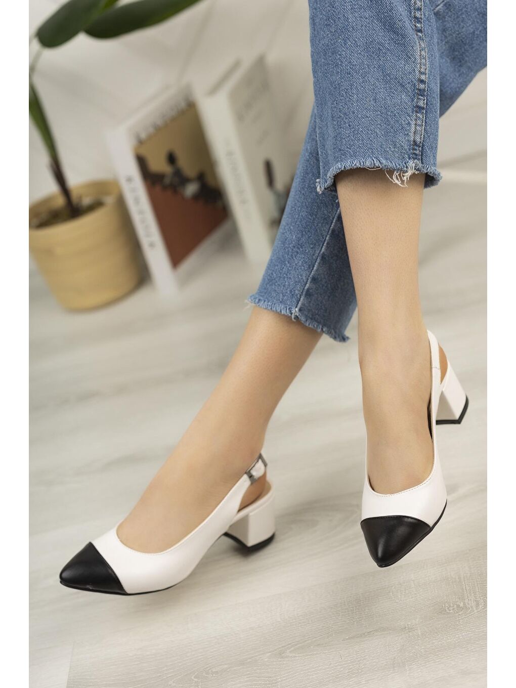 Siyah Lady Kadın Günlük Topuklu Ayakkabı-1